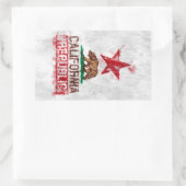 Sticker Rectangulaire Ours drapeau de la République de Californie à la d (Sac)