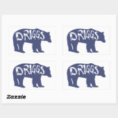 Sticker Rectangulaire Ours Driggs Idaho (Feuille)