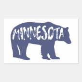 Sticker Rectangulaire Ours du Minnesota (Devant)