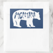 Sticker Rectangulaire Ours du Montana (Sac)
