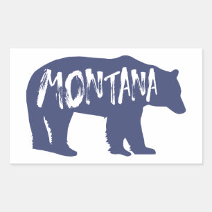Sticker Rectangulaire Ours du Montana