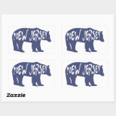 Sticker Rectangulaire Ours du New Jersey (Feuille)