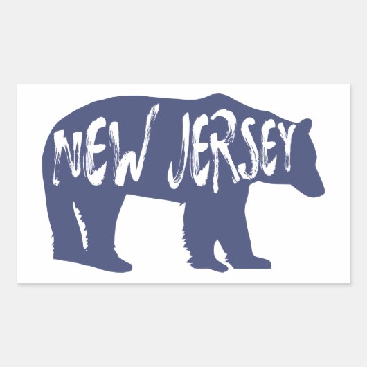 Sticker Rectangulaire Ours du New Jersey (Devant)