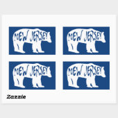 Sticker Rectangulaire Ours du New Jersey (Feuille)