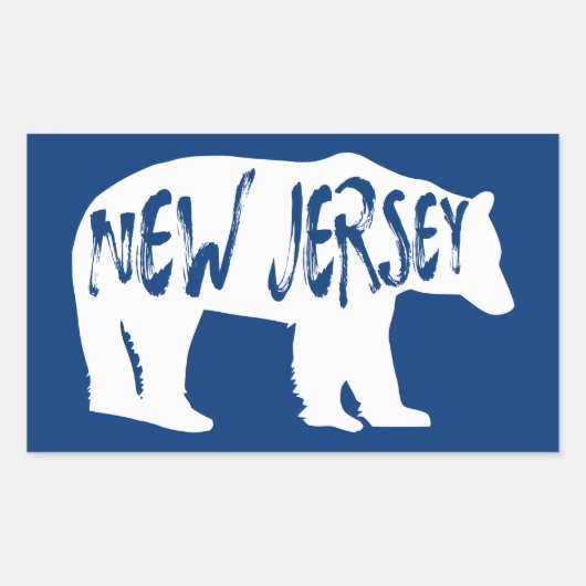 Sticker Rectangulaire Ours du New Jersey (Devant)