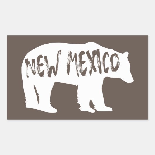 Sticker Rectangulaire Ours du Nouveau-Mexique (Devant)