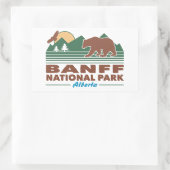 Sticker Rectangulaire Ours du parc national Banff (Sac)
