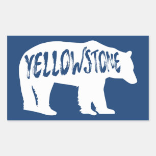 Sticker Rectangulaire Ours du parc national Yellowstone