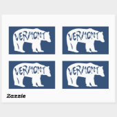 Sticker Rectangulaire Ours du Vermont (Feuille)