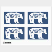 Sticker Rectangulaire Ours du Wyoming (Feuille)
