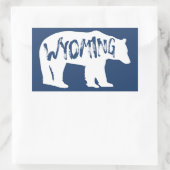 Sticker Rectangulaire Ours du Wyoming (Sac)