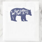 Sticker Rectangulaire Ours du Wyoming (Sac)
