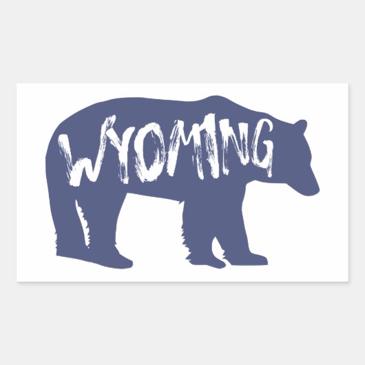 Sticker Rectangulaire Ours du Wyoming (Devant)