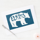 Sticker Rectangulaire Ours Elkins West Virginia (Enveloppe)