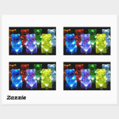 Sticker Rectangulaire Ours gommeux (Feuille)