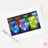 Sticker Rectangulaire Ours gommeux (Enveloppe)