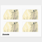 Sticker Rectangulaire Ours polaire (Feuille)