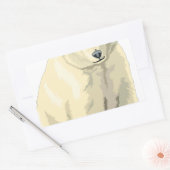 Sticker Rectangulaire Ours polaire (Enveloppe)