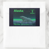 Sticker Rectangulaire Ours polaire à bord de glace (Sac)