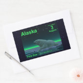 Sticker Rectangulaire Ours polaire à bord de glace (Enveloppe)