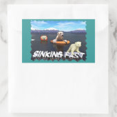 Sticker Rectangulaire Ours polaires - Sinking Fast (Sac)