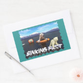 Sticker Rectangulaire Ours polaires - Sinking Fast (Enveloppe)