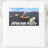 Sticker Rectangulaire Ours polaires - Sinking Fast (Sac)