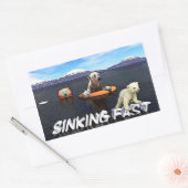Sticker Rectangulaire Ours polaires - Sinking Fast (Enveloppe)