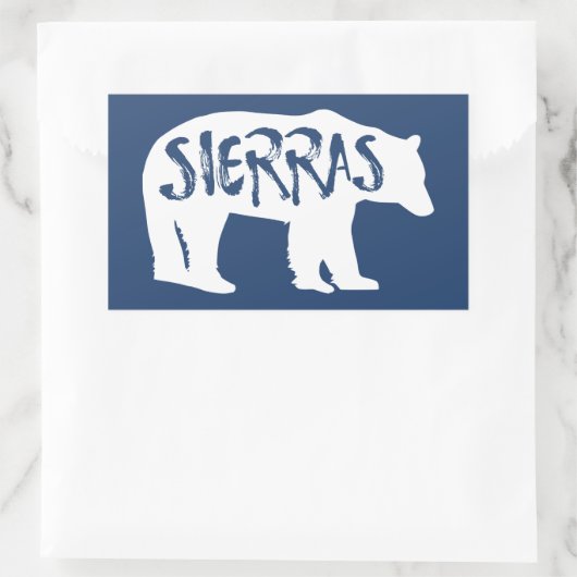 Sticker Rectangulaire Ours sierras (Sac)