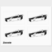 Sticker Rectangulaire Ouverture du café (Feuille)