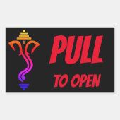 Sticker Rectangulaire OUVRIR LA PORTE DE Ganesha (Devant)