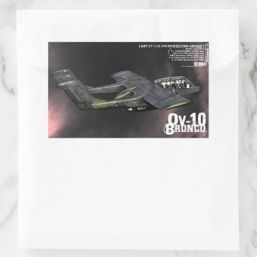 Sticker Rectangulaire OV-10 Bronco (Sac)