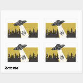 Sticker Rectangulaire OVNI Raccoon (Feuille)