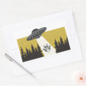 Sticker Rectangulaire OVNI Raccoon (Enveloppe)