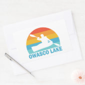 Sticker Rectangulaire Owasco Lake New York Kayak (Enveloppe)