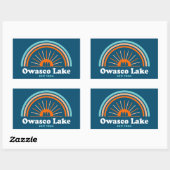 Sticker Rectangulaire Owasco Lake New York Rainbow (Feuille)