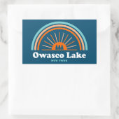 Sticker Rectangulaire Owasco Lake New York Rainbow (Sac)