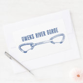 Sticker Rectangulaire Owens River Gorge Rock Climbing Quickdraw (Enveloppe)