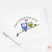 Sticker Rectangulaire Owl always love you (Enveloppe)