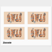 Sticker Rectangulaire Owls Est Le Nom, (Feuille)