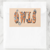 Sticker Rectangulaire Owls Est Le Nom, (Sac)