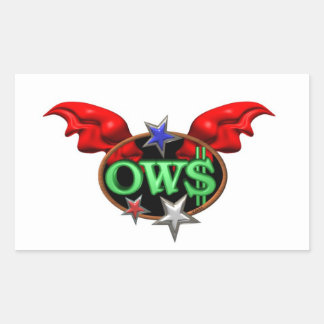 Sticker Rectangulaire OWS Operation Wall Street Rejoignez le mouvement