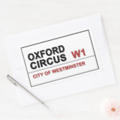 Sticker Rectangulaire Oxford Circus (Enveloppe)