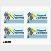 Sticker Rectangulaire Oxnard Californie (Feuille)