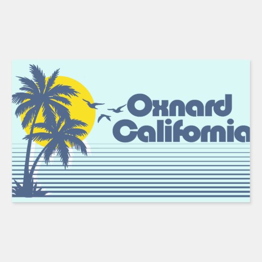 Sticker Rectangulaire Oxnard Californie (Devant)