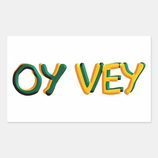 Sticker Rectangulaire Oy Vey (Devant)