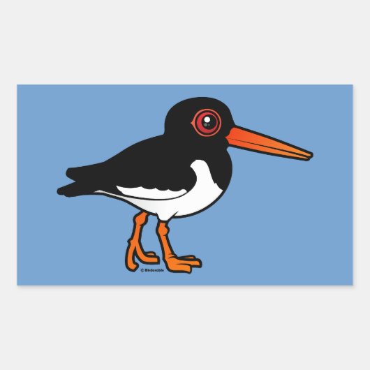 Sticker Rectangulaire Oystercatcher eurasien (Devant)