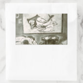 STICKER RECTANGULAIRE OZ DOROTHY DANS LE TWISTER (Sac)