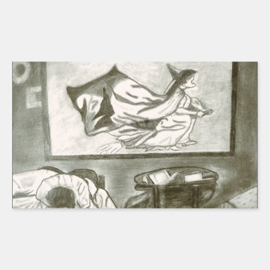 STICKER RECTANGULAIRE OZ DOROTHY DANS LE TWISTER (Devant)