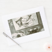 STICKER RECTANGULAIRE OZ DOROTHY DANS LE TWISTER (Enveloppe)